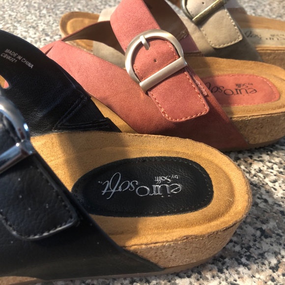 3 pairs of new 8 1/2 M Eurosoft Sandals - Picture 5 of 9